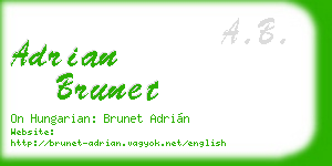 adrian brunet business card